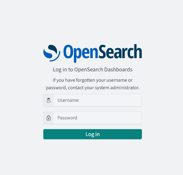 OpenSearch Dashboard Login