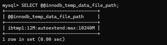 MySQL Temporary tablespace files used by InnoDB 2